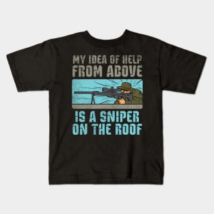 GUN LOVER: Sniper On The Roof Kids T-Shirt